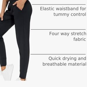 Victoria's Secret Black Track Pants with Elastic Waistband